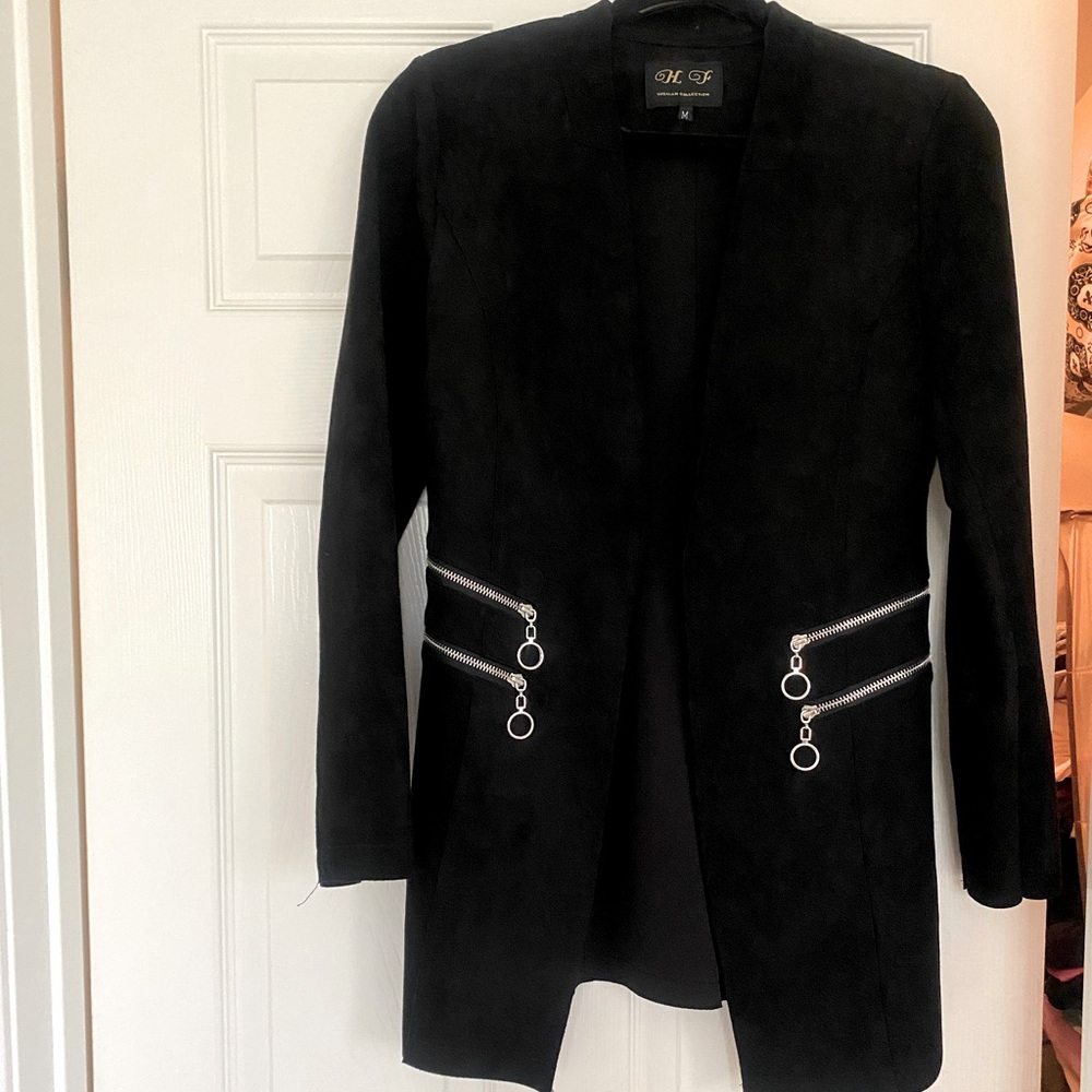 Never worn - Faux suede blazer jacket